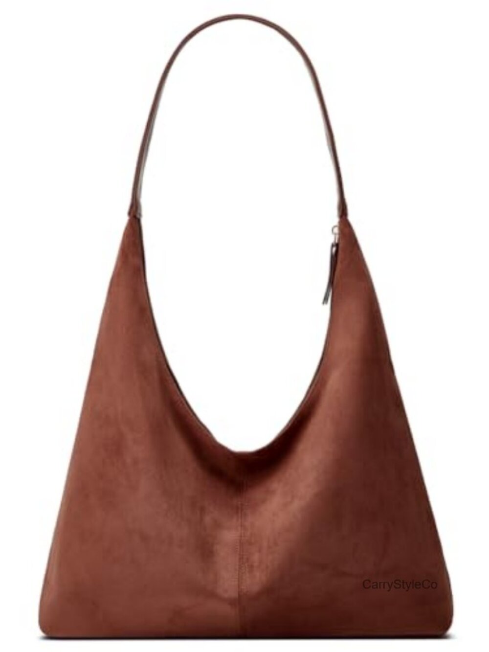 Faux Suede Shoulder Tote Bag Women Hobo Handbag
